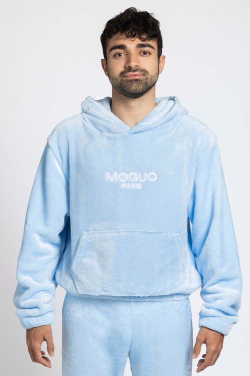 Sweat d'intérieur bleu ciel homme