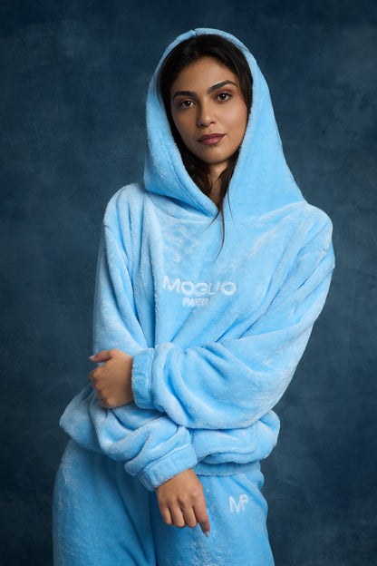 Women's sky blue indoor sweatshirt